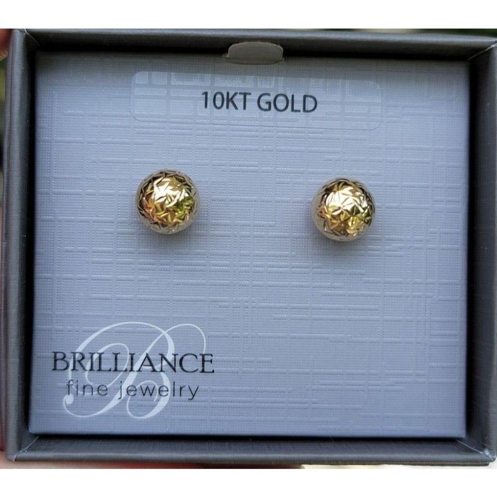10K Gold Ball Earrings
